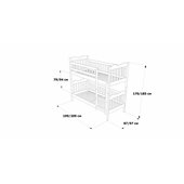 Двухъярусная кровать Рукавичка Дримка 80x200 Дерево