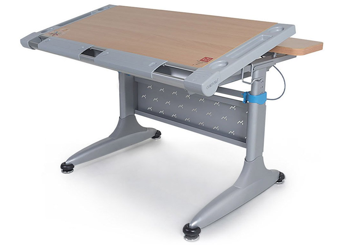 Распродажа Стол Mealux Tokyo-2 Beech с ящиком - столешница бук / ножки серые