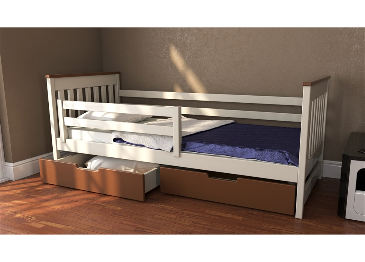 Кровать-диванчик Адель двухцветная RAL (масcив) Луна 70x140