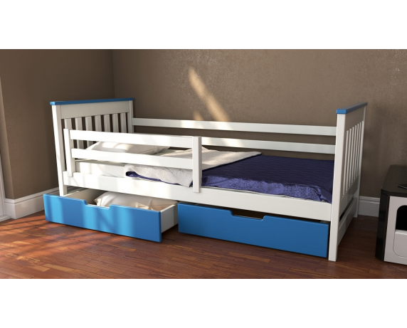 Кровать-диванчик Адель двухцветная RAL (массив) Луна 80x160