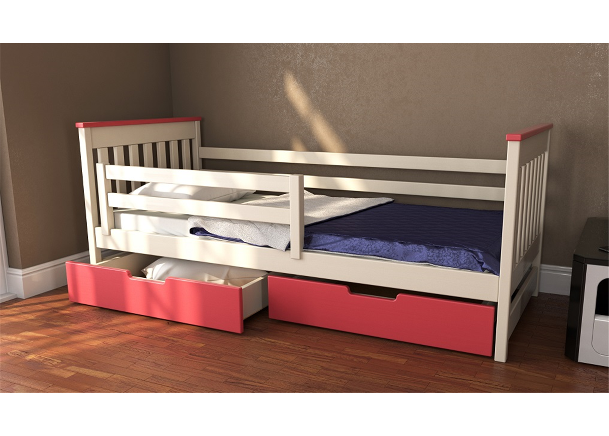 Кровать-диванчик Адель двухцветная RAL (массив) Луна 80x190/200