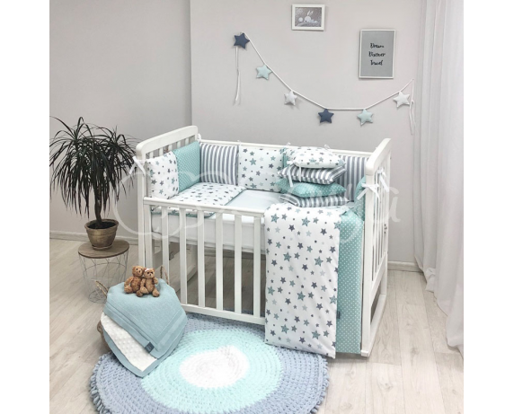 Комплект Baby Design Stars мятный (6 предметов) Маленькая Соня