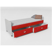 Кровать-чердак со столом Дортмунд Fmebel 70x190