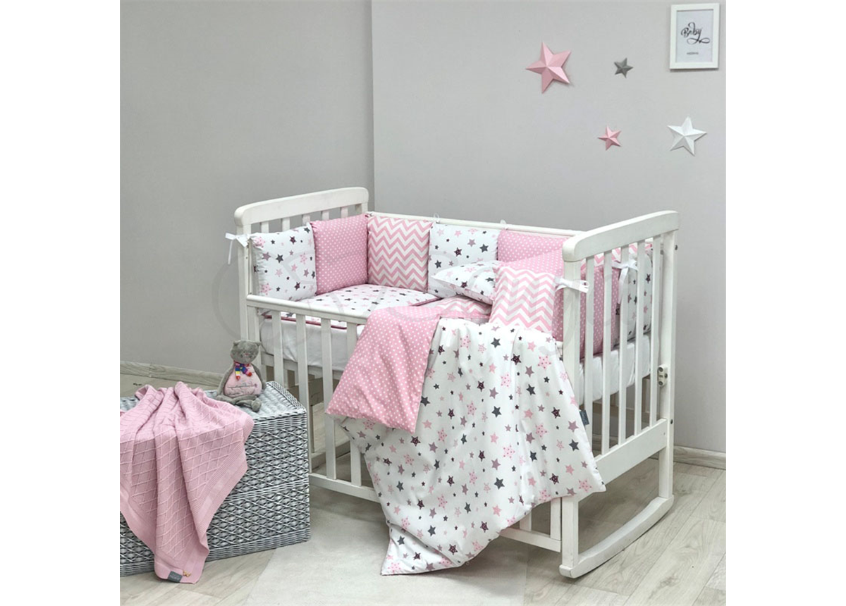 Комплект Baby Design Stars розовый (6 предметов) Маленькая Соня