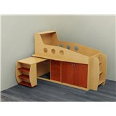 Кровать-чердак со столом Довер Fmebel 80x170