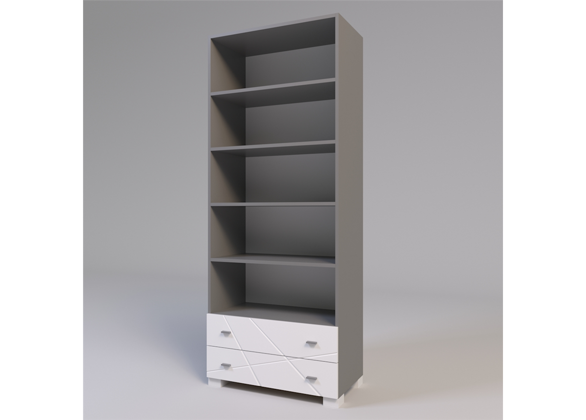 Стеллаж открытый Х-СКАУТ Санти Мебель 800х430х2020 белый