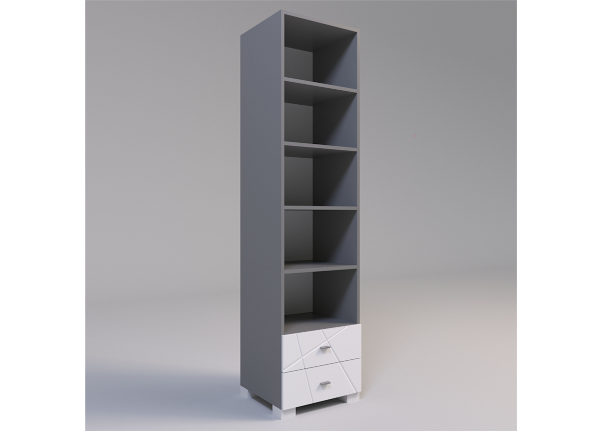 Стеллаж открытый Х-СКАУТ Санти Мебель 500х430х2020 белый