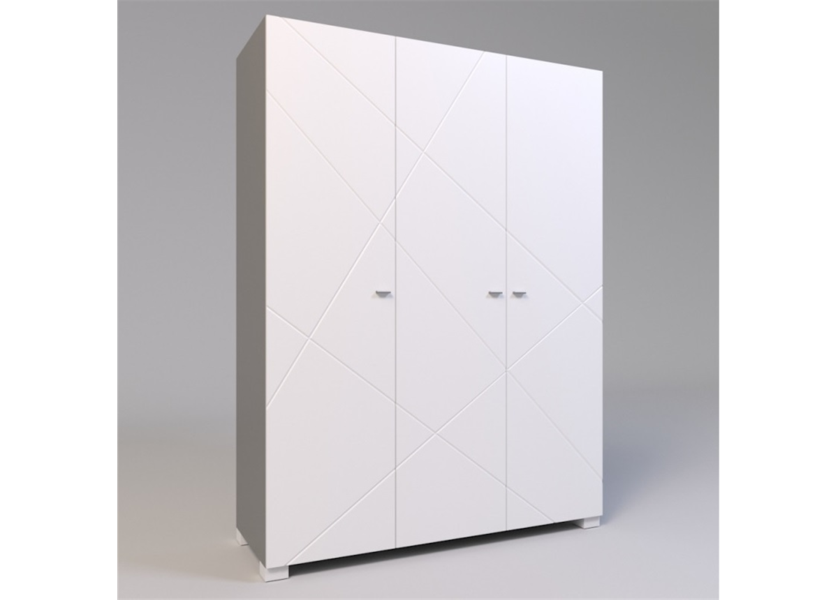 Шкаф трехстворчатый Х-СКАУТ Санти Мебель 1500х530х2020 белый