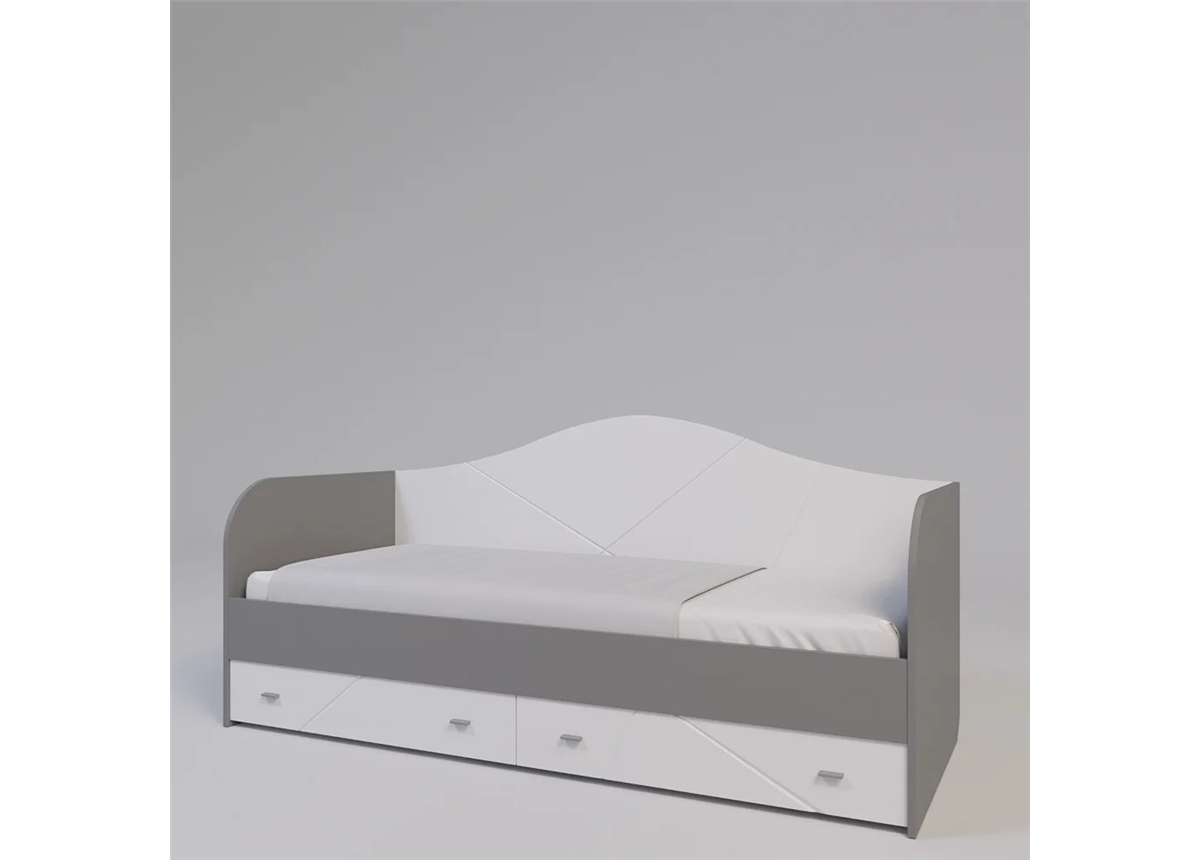 Кровать с ящиками Х-СКАУТ Санти Мебель белый 90x200