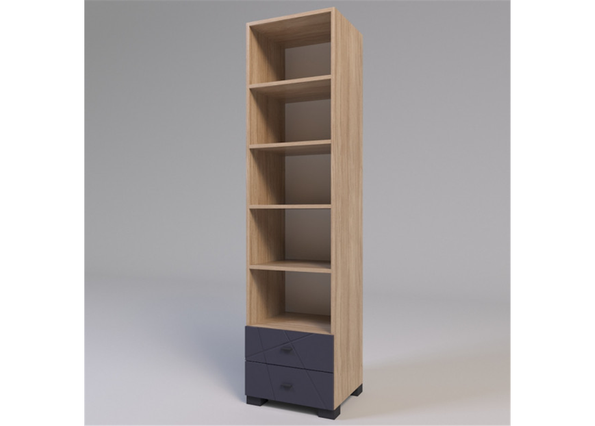 Стеллаж открытый Х-Скаут Санти Мебель 500х430х2020 графит