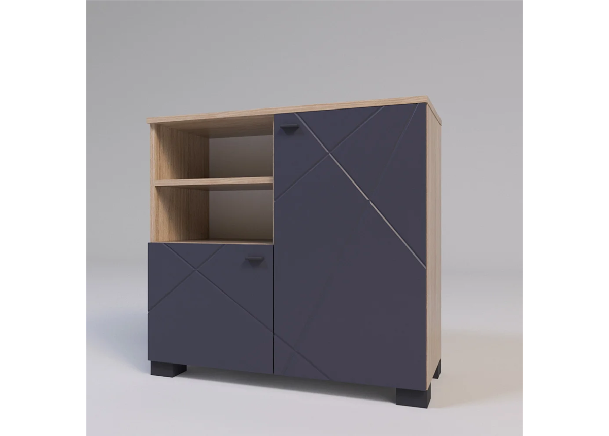 Тумба-комод малая Х-Скаут Санти Мебель 904х460х850 графит