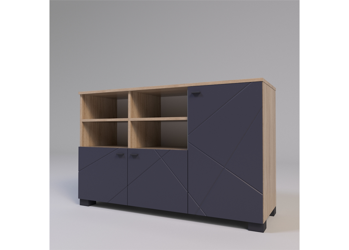 Тумба-комод Х-Скаут Санти Мебель 1354х460х850 графит