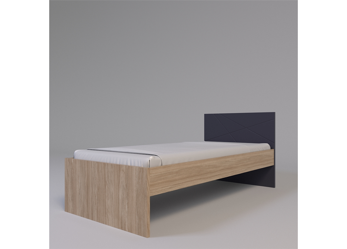 Кровать без ламелей Х-Скаут Санти Мебель графит 90x200