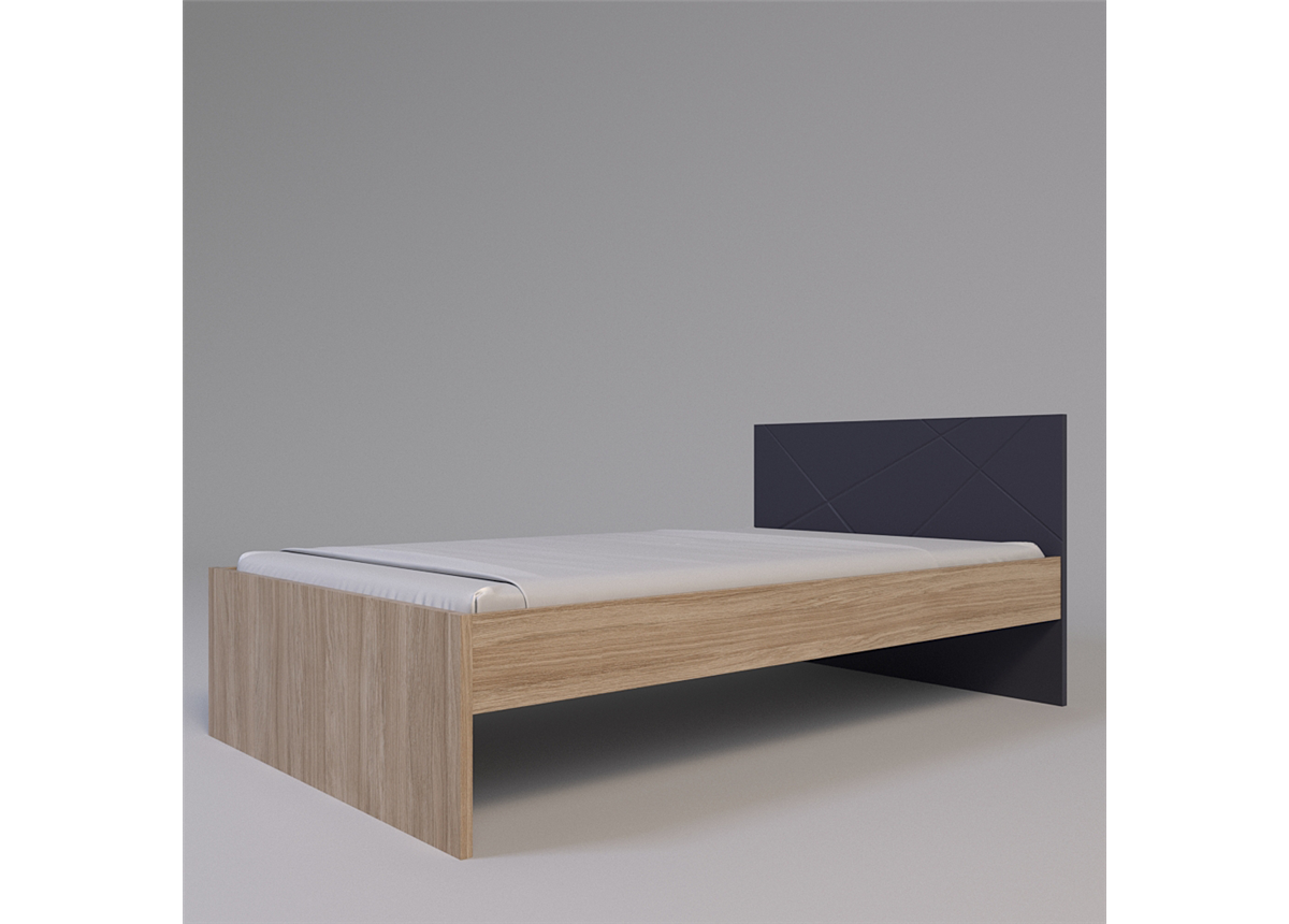 Кровать без ламелей Х-Скаут Санти Мебель графит 120x200