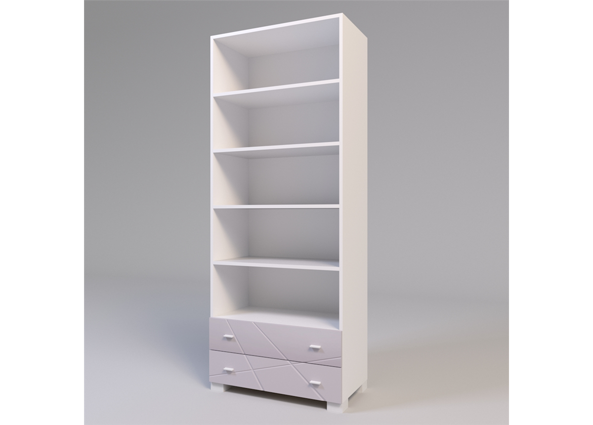 Стеллаж открытый Х-Скаут Санти Мебель 800х430х2020 розовый