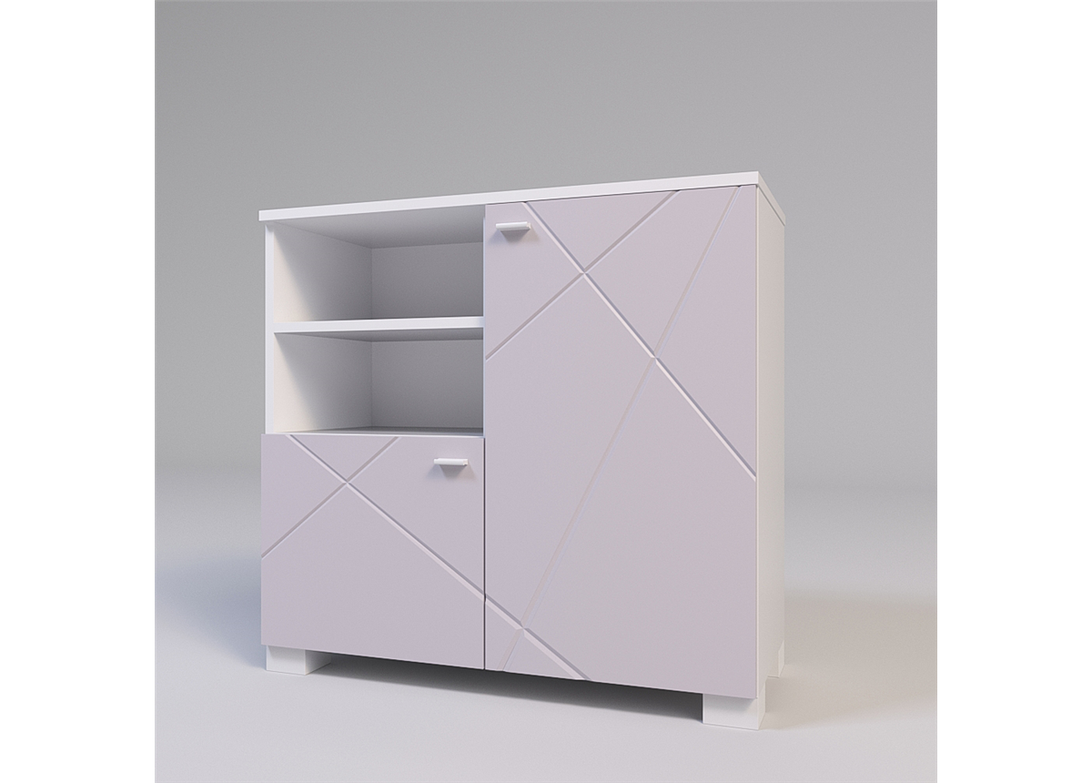 Тумба-комод малая Х-Скаут Санти Мебель 904х460х850 розовый