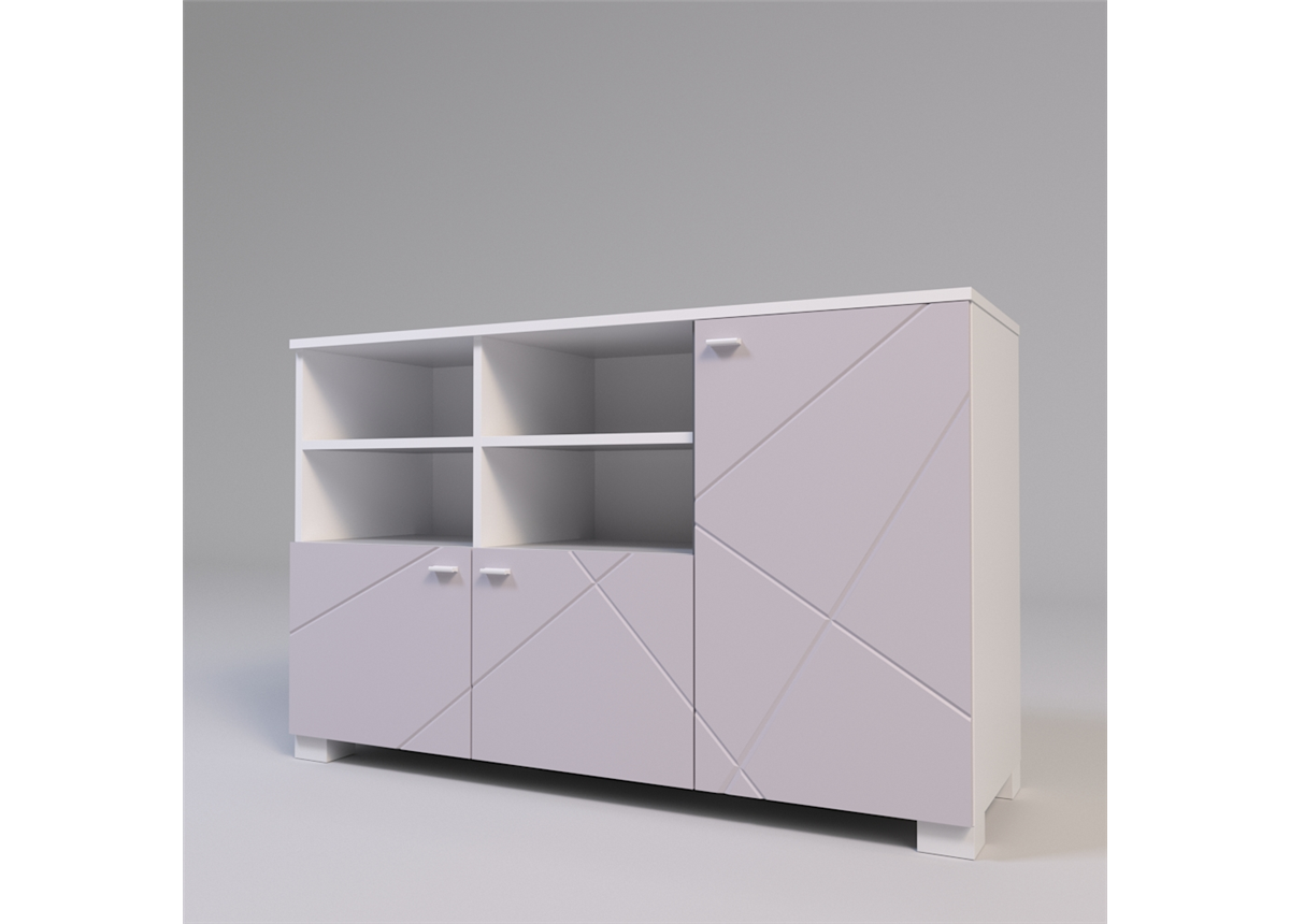 Тумба-комод Х-Скаут Санти Мебель 1354х460х850 розовый