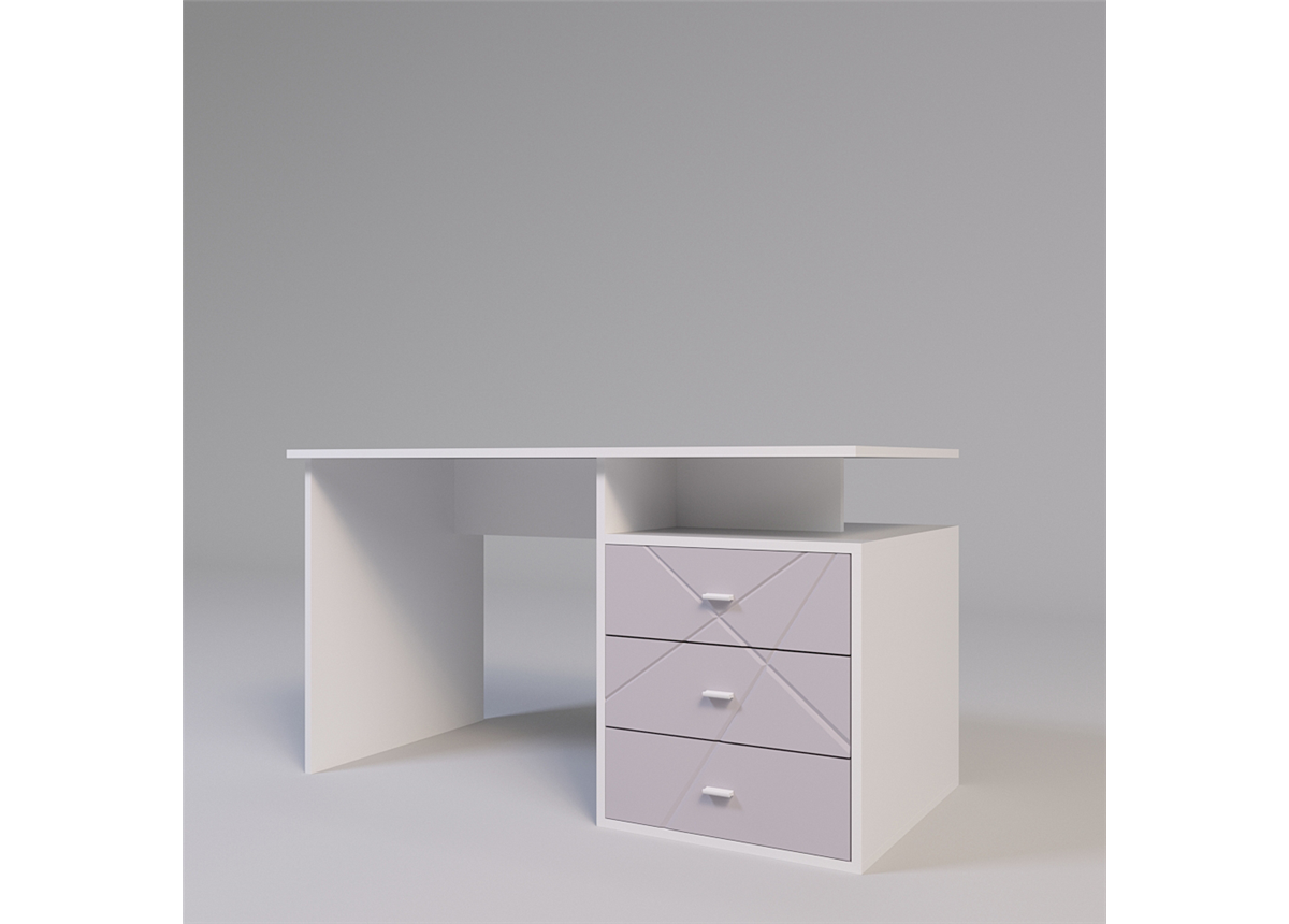 Стол Х-Скаут Санти Мебель 1350х650х740 розовый