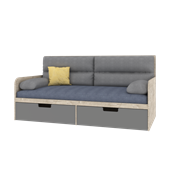 Кровать-диванчик с мягкой частью AN-L-010 Animals Эдисан 90x190