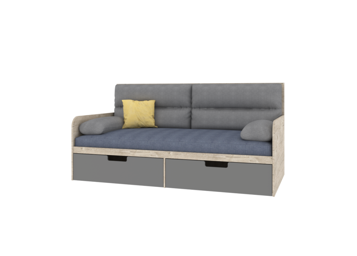 Кровать-диванчик с мягкой частью AN-L-010 Animals Эдисан 90x190