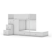 Двухъярусная кровать со шкафом Вестланд Fmebel 90x200