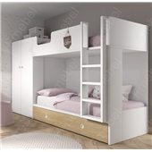 Двухъярусная кровать со шкафом Танзания Fmebel 90x200