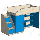 Кровать-чердак Неаполь Fmebel 80х180