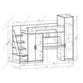 Кровать-чердак Сиэтл Fmebel 80х190