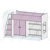 Кровать-чердак Легенда-2 Fmebel 75х175
