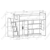 Кровать-чердак Легенда-2 Fmebel 75х175