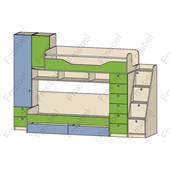 Двухъярусная кровать Берген Fmebel 