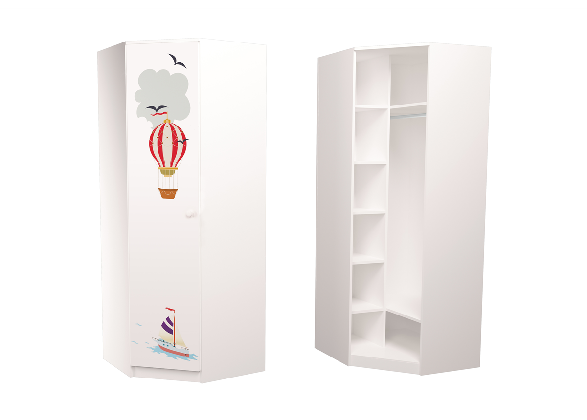 Шкаф-трапеция Путешествия MebelKon 211x82x82