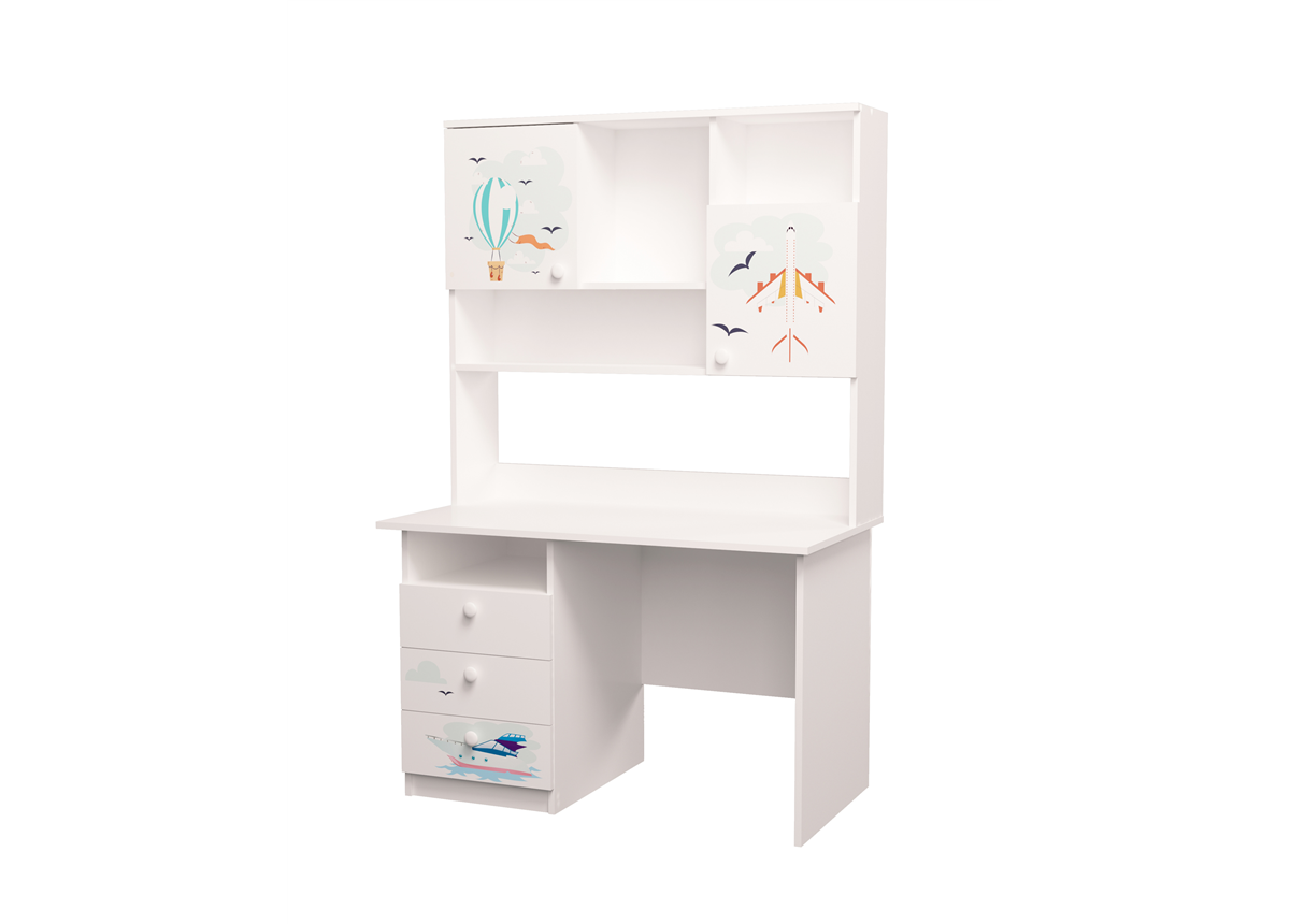 Стол с надстройкой Путешествия MebelKon 180x120x65