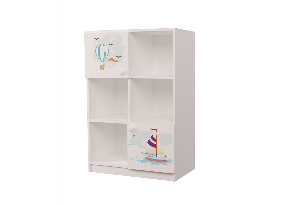 Этажерка с двумя фасадами Путешествия MebelKon 120x81x45