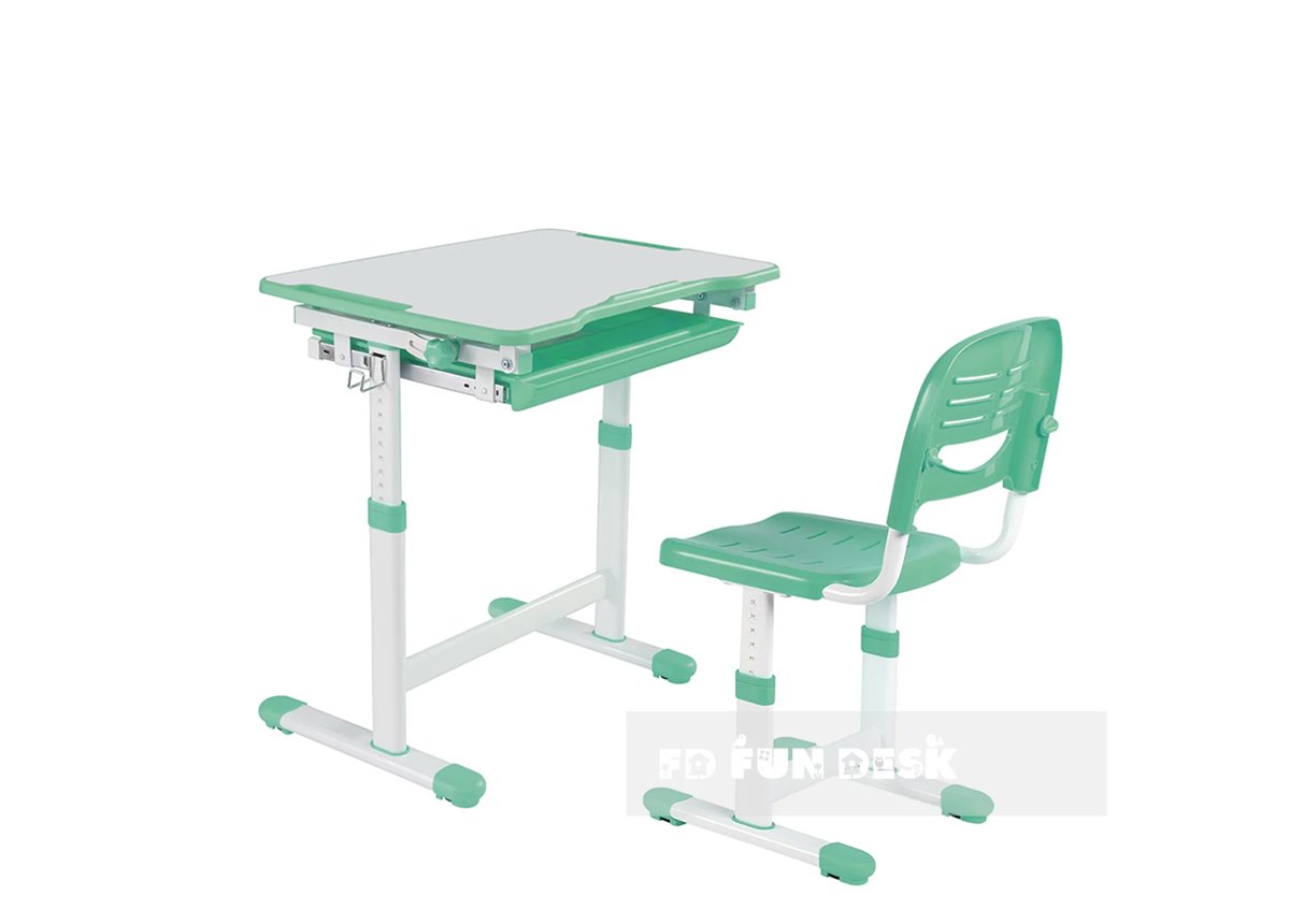 Комплект Fundesk парта + стул трансформер Piccolino Green FunDesk