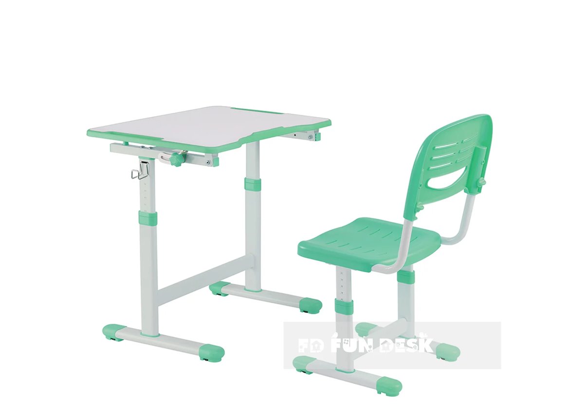 Комплект Fundesk парта + стул трансформер Piccolino II Green FunDesk