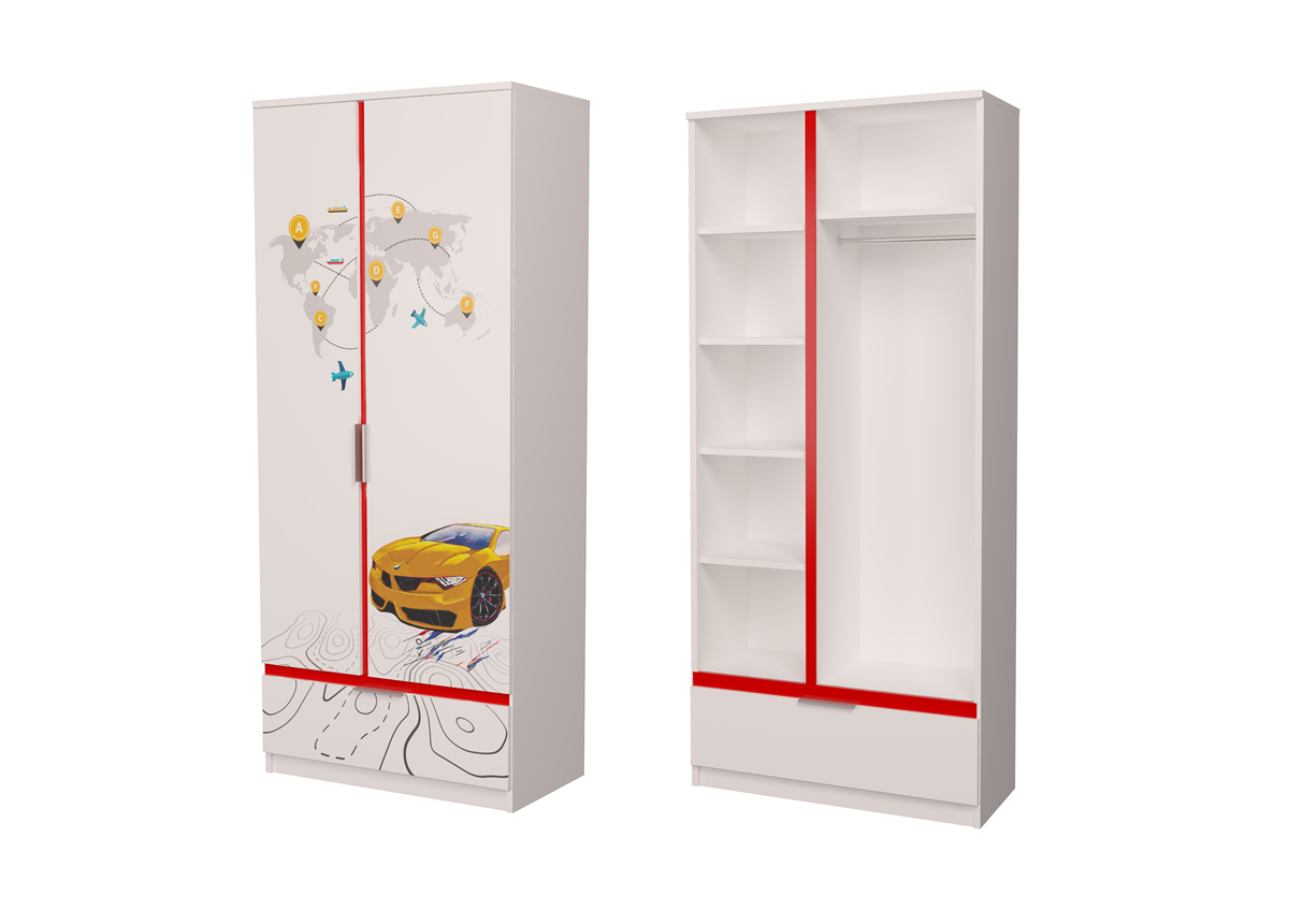 Шкаф БМВ-4 AUTO MebelKon 211x90x50