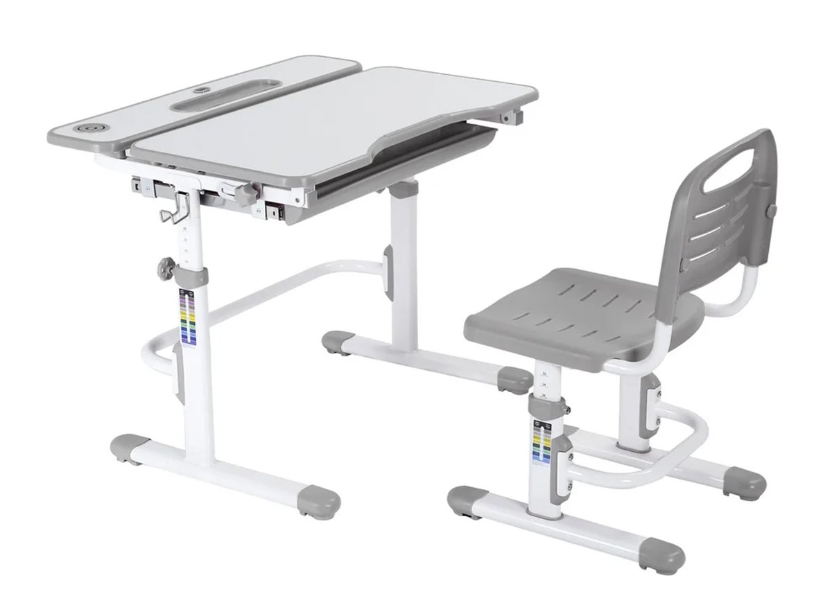 Комплект Fundesk парта + стул трансформер Botero Grey FunDesk