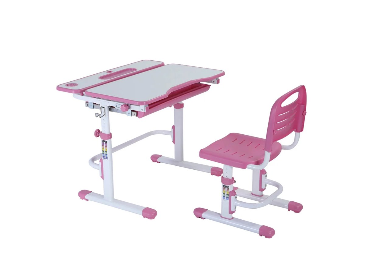 Комплект Fundesk парта + стул трансформер Botero Pink FunDesk