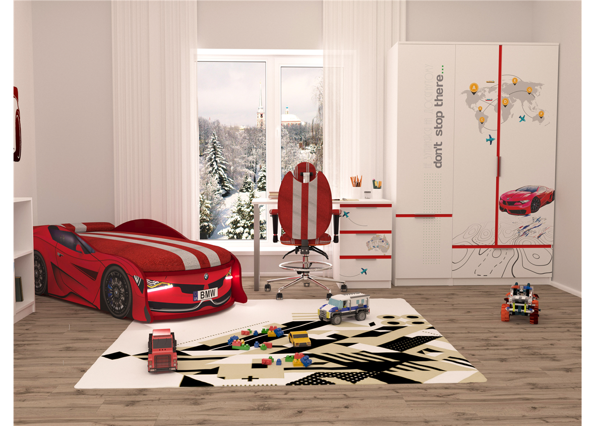 Комната БМВ Красный AUTO MebelKon