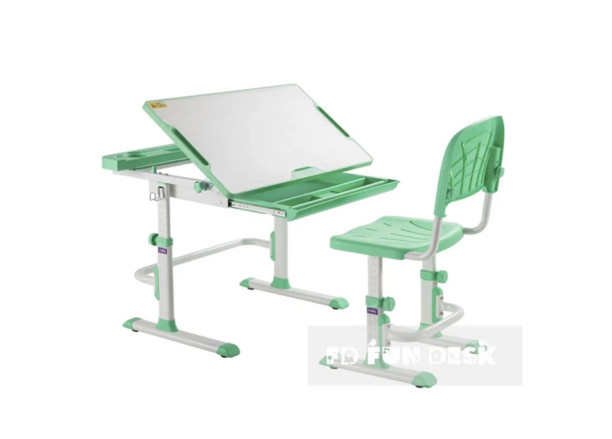 Комплект Fundesk парта + стул трансформер DISA GREEN FunDesk