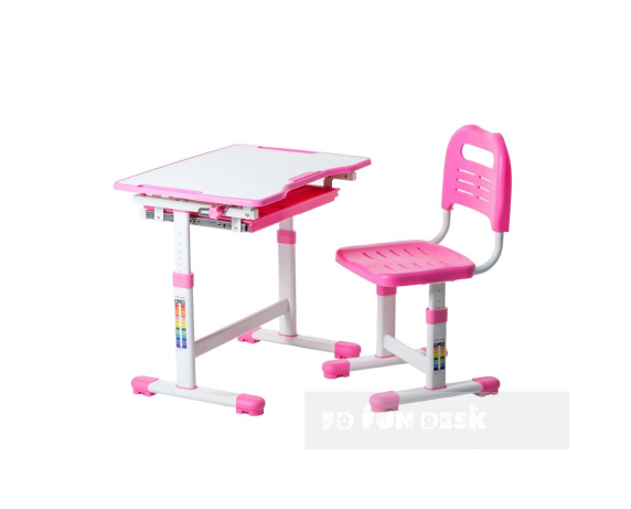 Комплект Fundesk парта + стул трансформер Sole Pink FunDesk