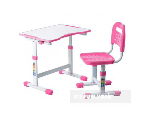 Комплект Fundesk парта + стул трансформер Sole II Pink FunDesk