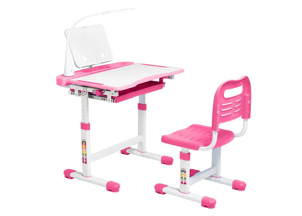 Комплект Cubby парта + стул трансформер Vanda Pink FunDesk