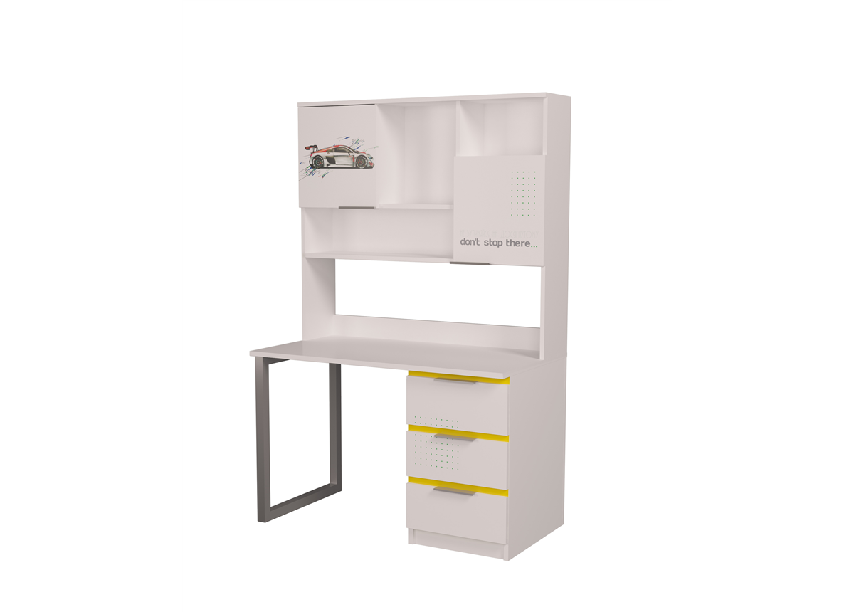 Cтол с надстройкой Ауди-3 AUTO MebelKon 180x120x65