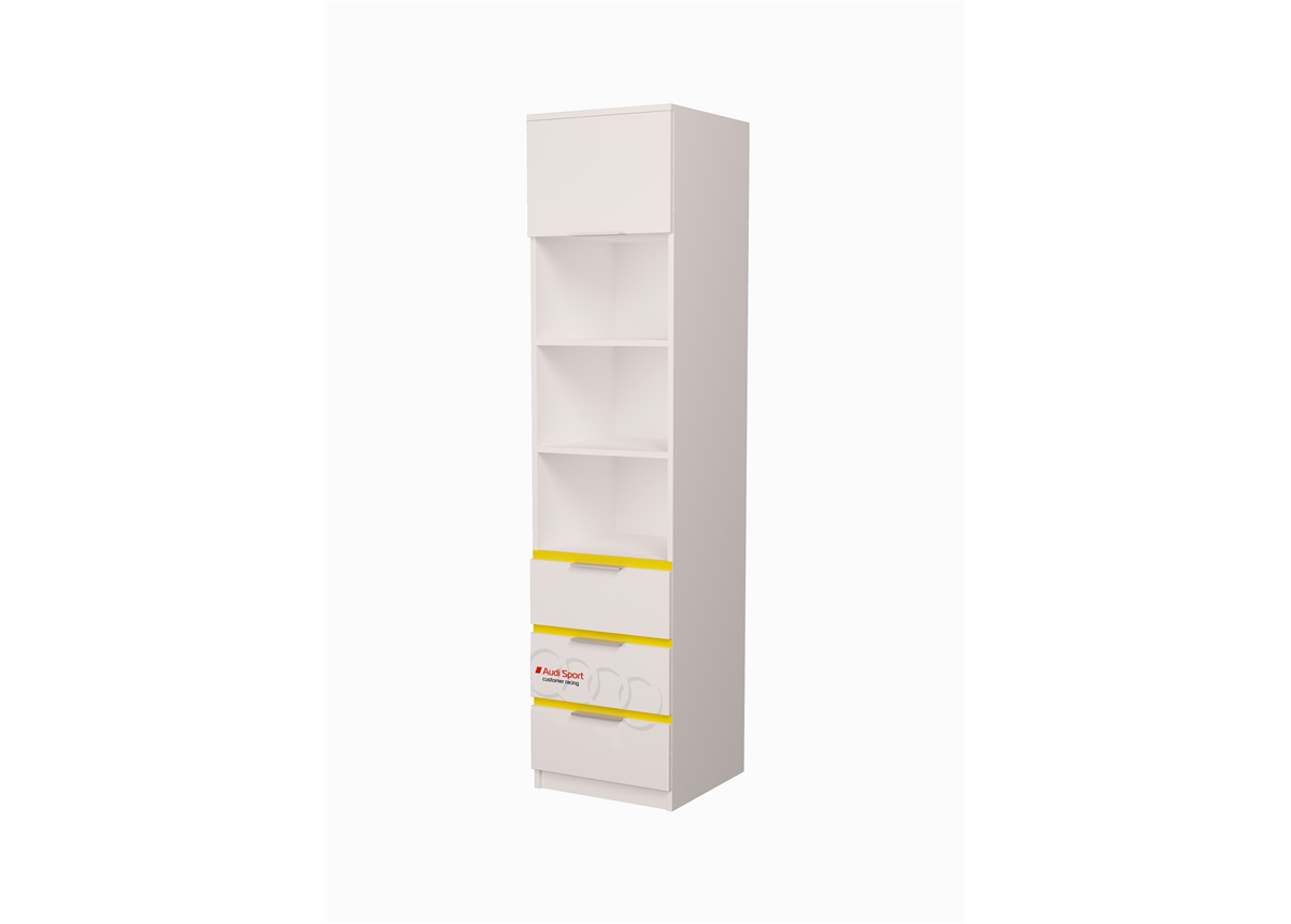 Пенал Ауди с ящиками 2.1 AUTO MebelKon 211x40x50