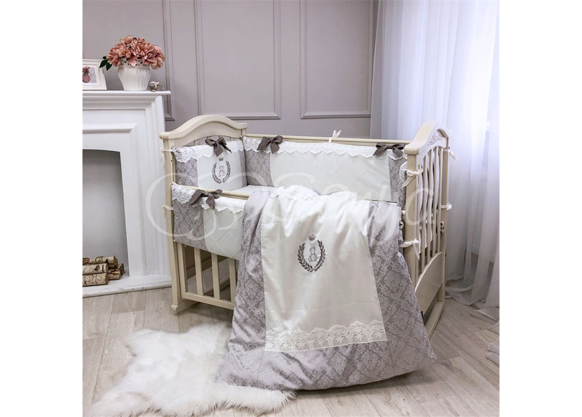Комплект De Lux без балдахина (6 предметов) Маленькая Соня какао