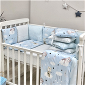 Сменные чехлы для бортиков Baby Design Коты в облаках Маленькая Соня голубой