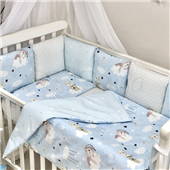 Сменные чехлы для бортиков Baby Design Коты в облаках Маленькая Соня голубой