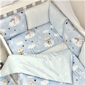 Сменные чехлы для бортиков Baby Design Коты в облаках Маленькая Соня голубой